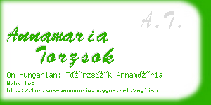 annamaria torzsok business card